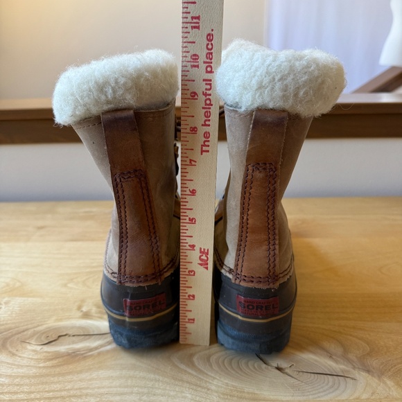 SOREL CARIBOU BOOT WINTER PROOF LACE UP LEATHER UPPER WATERPROOF WOMEN 9 - Picture 9 of 12